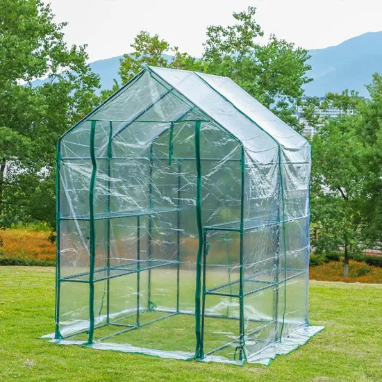 Invernadero de jardín Cubierta de PVC transparente a prueba de agua Casa de plantas Invernadero sin cita al aire libre